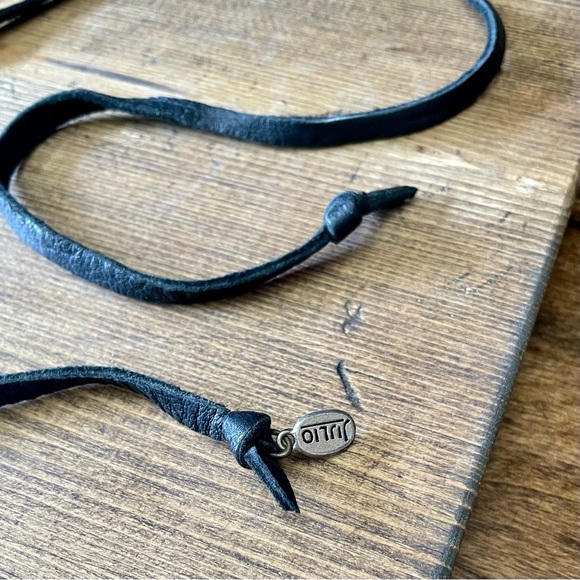 Julio Designs Black Leather Choker or Wrap Bracelet | Gift Idea | Black Leather - Picture 6 of 8